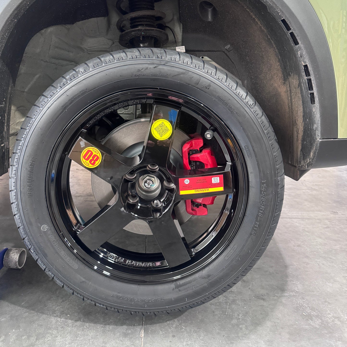 Jaecoo J5 Space Saver Spare Wheel - HUB CENTRIC - Braumach Spare Wheel Kit All Models - 2024-2026