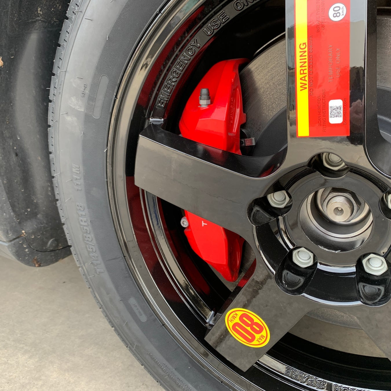TESLA Spare Wheel Kit Space Saver Tyre for Model Y - HUB CENTRIC - SR LR & Performance Juniper - 2020-2026