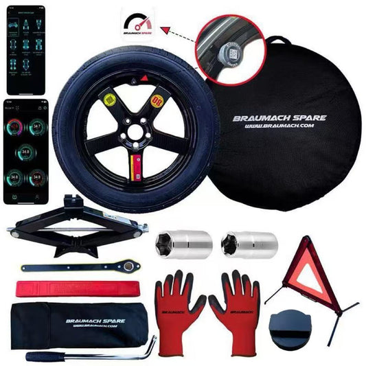 BMW 1 Series F20 F21 E87 E88 E81 E82 Space Saver Spare Wheel Kit - HUB CENTRIC - Braumach Spare Wheel Kit All Models - 2007-2020